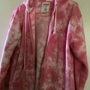 Pink Sweatshirt jacket with hood